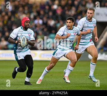 Northampton, Großbritannien. November 2024 30. Christian Wade of GLOUCESTER während des Spiels zwischen Northampton Saints und Gloucester Rugby im Cinch Stadium Franklin's Gardens. Northampton Großbritannien. Quelle: PATRICK ANTHONISZ/Alamy Live News Stockfoto