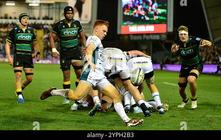 Northampton, Großbritannien. November 2024 30. Caolan Englefield of GLOUCESTER während des Spiels zwischen Northampton Saints und Gloucester Rugby im Cinch Stadium Franklin's Gardens. Northampton Großbritannien. Quelle: PATRICK ANTHONISZ/Alamy Live News Stockfoto