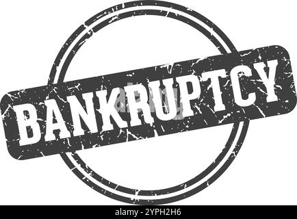 Bankrottstempel isoliert auf transparentem Hintergrund. Insolvenzstempel Stock Vektor