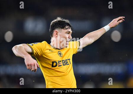 30. November 2024; Molineux Stadium, Wolverhampton, West Midlands, England; Premier League Football, Wolverhampton Wanderers gegen Bournemouth; Jorgen Strand Larsen of Wolves Stockfoto