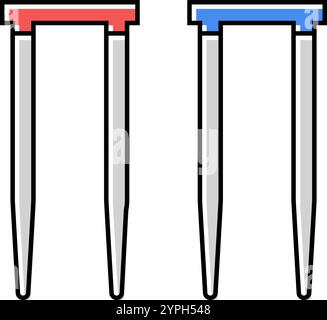 Wicket Croquet Spiel Farbe Symbol Vektor Illustration Stock Vektor