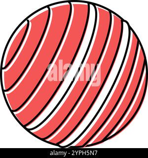 Ball Krocket Spiel Farbe Symbol Vektor Illustration Stock Vektor