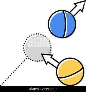 Rush Croquet Spiel Farbe Symbol Vektor Illustration Stock Vektor