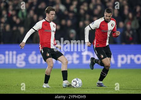 Rotterdam, Nederland. November 2024 30. ROTTERDAM, 30-11-2024, Stadion de Kuip, Saison 2024/2025, niederländischer Eredivisie Football. Spiel zwischen Feyenoord und Fortuna Sittard, Feyenoord Spieler Gijs Smal Credit: Pro Shots/Alamy Live News Stockfoto