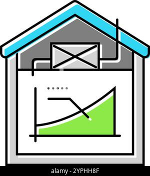 Vektorgrafik des Symbols für die Belüftungsrate Stock Vektor