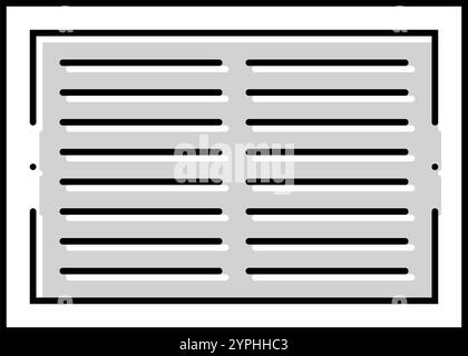 Vektorgrafik für das Farbsymbol des Lüftungsgitters Stock Vektor