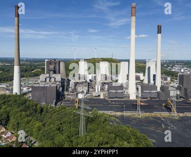 Luftaufnahme des Steinkohlekraftwerks Scholven? In Nordrhein-Westfalen. Betrieben vom Energieversorger Uniper, ist dieses Kraftwerk Stockfoto