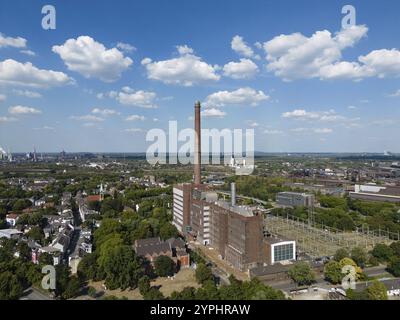 Luftaufnahme des Industriekraftwerks? Hermann Wenzel? In Duisburg, nordrhein-westfalen. Das Kraftwerk verwendet Hochofengas (BFG) und Kok Stockfoto
