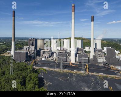 Luftaufnahme des Steinkohlekraftwerks Scholven? In Nordrhein-Westfalen. Betrieben vom Energieversorger Uniper, ist dieses Kraftwerk Stockfoto