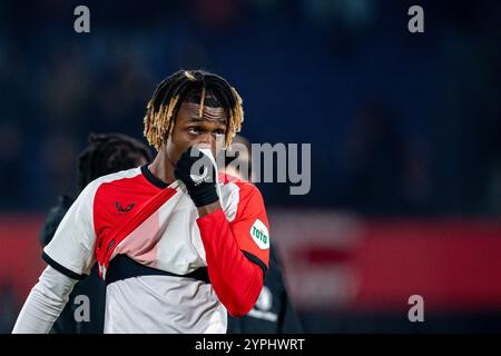 Rotterdam, Nederland. November 2024 30. ROTTERDAM, 30-11-2024, Stadion de Kuip, Saison 2024/2025, niederländischer Eredivisie Football. Spiel zwischen Feyenoord und Fortuna Sittard, Feyenoord Spieler Nadje enttäuscht Credit: Pro Shots/Alamy Live News Stockfoto
