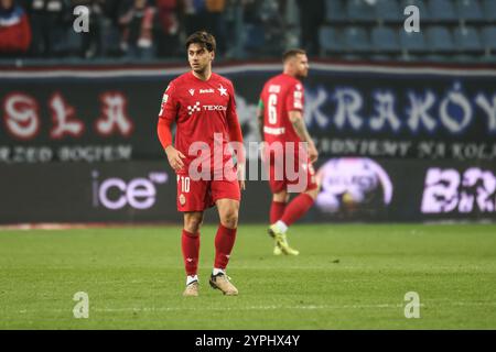 Krakau, Polen. November 2024 30. Fußball 2024 2025 Betclic 1 Liga Wisla Krakow gegen LKS Lodz op: FREDERICO DUARTE Credit: Konrad Swierad/Alamy Live News Stockfoto