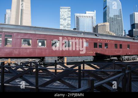 Canadian Pacific Cape Race im Roundhouse Park am Bremner Boulevard im Zentrum von Toronto, Ontario, Kanada Stockfoto