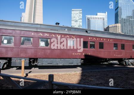 Canadian Pacific Cape Race im Roundhouse Park am Bremner Boulevard im Zentrum von Toronto, Ontario, Kanada Stockfoto