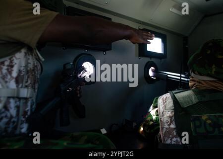 Port-au-Prince, Port-au-Prince, Haiti. November 2024 30. Haiti, haitianische Polizei und MSS, Operation gegen bewaffnete Banden. (Credit Image: © Patrice Noel/ZUMA Press Wire) NUR REDAKTIONELLE VERWENDUNG! Nicht für kommerzielle ZWECKE! Stockfoto
