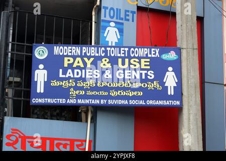 Öffentliche Toilette in Secunderabad, Telegana, Indien Stockfoto