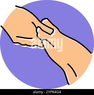 Knöchel Massage Therapie Farbe Symbol Vektor Illustration Stock Vektor