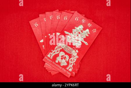 Chinesische Hochzeit Rote Pakete Stockfoto