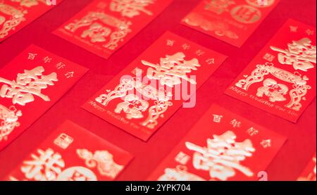 Chinesische Hochzeit Rote Pakete Stockfoto