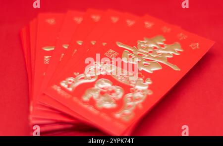 Chinesische Hochzeit Rote Pakete Stockfoto