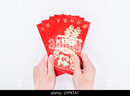 Chinesische Hochzeit Rote Pakete Stockfoto