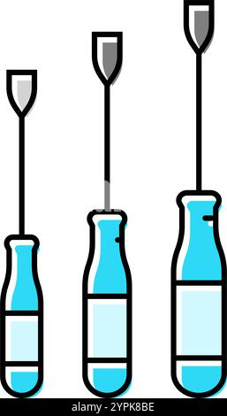 Schraubendreher Auto Reparatur Werkzeug Farbe Symbol Vektor Illustration Stock Vektor