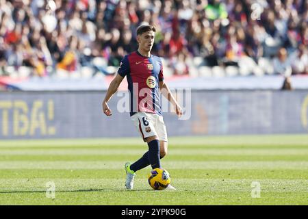 Barcelona, Spanien. November 2024 30. Gavi (Barcelona) Fußball/Fußball : spanisches Spiel "LaLiga EA Sports" zwischen dem FC Barcelona 1-2 UD Las Palmas bei den Estadi Olimpic Lluis Companys in Barcelona, Spanien. Quelle: Mutsu Kawamori/AFLO/Alamy Live News Stockfoto