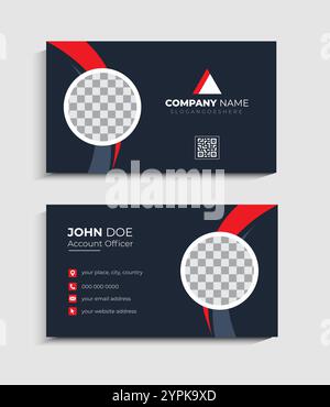 Design für Firmenkunden-Visitenkarten Stock Vektor