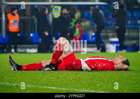 Como, Italien. November 2024 30. Milan Djuric (AC Monza) enttäuschte während des italienischen Meisterschaftsspiels der Serie A zwischen Como 1907 und AC Monza am 30. November 2024 im Stadio Giuseppe Sinigaglia in Como. Quelle: Luca Rossini/E-Mage/Alamy Live News Stockfoto