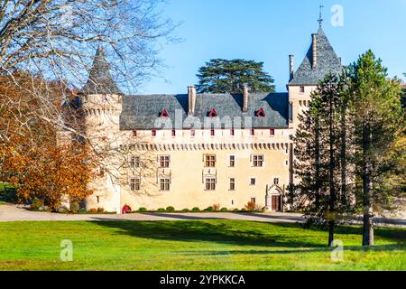 Loc-Dieu Abbey ist eine französische Zisterzienserabtei in Martiel, Aveyron, Occitanie, Frankreich Stockfoto