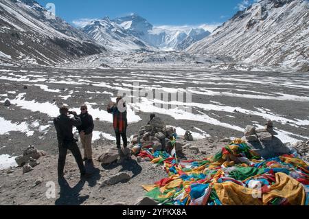 Everest (Chomolungma)-Basislager auf 5200 m, Tibet, China Stockfoto