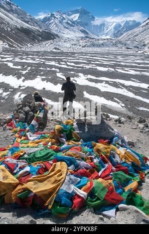 Everest (Chomolungma)-Basislager auf 5200 m, Tibet, China Stockfoto