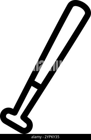 Baseball Fledermaus Symbol - Symbol für moderne Sportarten Stock Vektor