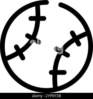 Baseball-Symbol - Symbol für moderne Sportsymbole Stock Vektor