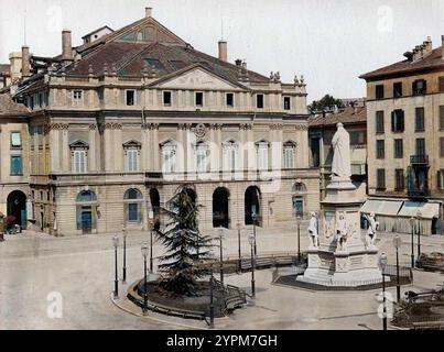 Das Scala Theater Mailand, Lombardei, Italien, ca. 1900 - Teatro alla Scala a Milan en Italie vers 1900 Stockfoto