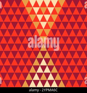 Abstraktes weihnachtsmuster mit geometrischem weihnachtsbaum, Rot- und Goldfarbe, Designvektor Stock Vektor