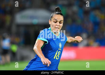 Gold Coast, Australien. 1. Dezember 2024, Brasilianerin Gabrielle Portilho während des internationalen Freundschaftsspiels Australien gegen Brasilien. Quelle: Kleber Osorio/Alamy Live News Stockfoto