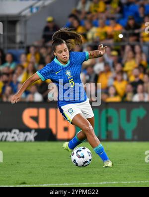 Gold Coast, Australien. 1. Dezember 2024, Brasiliens Lais Carvalho während des internationalen Freundschaftsspiels Australien gegen Brasilien. Quelle: Kleber Osorio/Alamy Live News Stockfoto