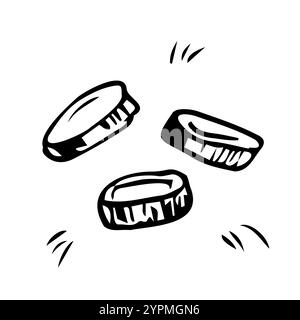 Münzstapel und Währungsillustration im Vektorformat, geeignet für Web-, Druck- oder Werbezwecke. Stock Vektor