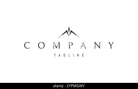 Vektorlogo mit einem abstrakten Bild einer Drohne in Form eines Vogels. Stock Vektor