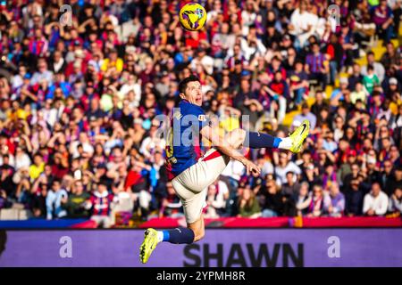 Barcelona, Spanien, Spanien. November 2024 30. Robert LEWANDOWSKI aus Barcelona während des LaLiga-Spiels zwischen dem FC Barcelona und UD Las Palmas bei Estadi Olimpic Lluis Companys am 30. November 2024 in Barcelona. (Kreditbild: © Matthieu Mirville/ZUMA Press Wire) NUR REDAKTIONELLE VERWENDUNG! Nicht für kommerzielle ZWECKE! Quelle: ZUMA Press, Inc./Alamy Live News Stockfoto