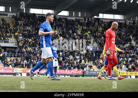 Sint Truiden, Belgien. Dezember 2024. Genks Patrik Hrosovsky, das während eines Fußballspiels zwischen Sint-Truiden VV und KRC Genk am Sonntag, den 1. Dezember 2024 in Sint-Truiden, am 16. Tag der Saison 2024-2025 der ersten Liga der belgischen Meisterschaft, dargestellt wurde. BELGA PHOTO MAARTEN STRAETEMANS Credit: Belga News Agency/Alamy Live News Stockfoto