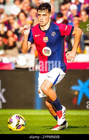 Barcelona, Espagne. November 2024 30. Pedro GONZALEZ LOPEZ (Pedri) aus Barcelona während des spanischen Meisterschaftsspiels La Liga zwischen FC Barcelona und UD Las Palmas am 30. November 2024 im Estadi Olimpic Lluis Companys in Barcelona, Spanien - Foto Matthieu Mirville (J Garcia)/DPPI Credit: DPPI Media/Alamy Live News Stockfoto