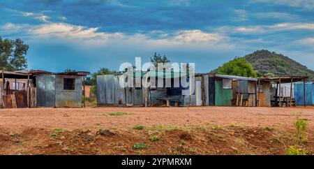 Shanty Town, Hütte aus Wellblech verzinkt, Township informelle Siedlung, Stockfoto