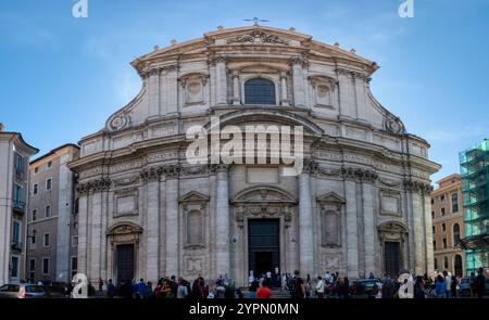 Rom, Italien - 2. November 2024: Die Kirche des Hl. Ignatius von Loyola (italienisch Chiesa di Sant'Ignazio di Loyola). Eine katholische Kirche in Rom. Stockfoto