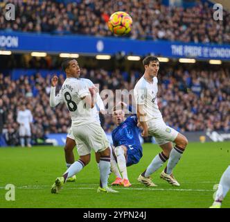 London, Großbritannien. Dezember 2024. Chelsea V Aston Villa - Premier League - Stamford Bridge. Cole Palmer erzielt Chelsea's 3. Tor. Bildnachweis: Mark Pain / Alamy Live News Stockfoto