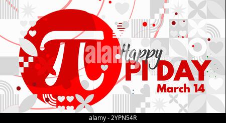 Happy Pi Day. März. Banner, Abbildung Stock Vektor