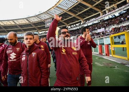 Turin, Italien. Dezember 2024. Torino für Behinderte während des Fußballspiels der Serie A zwischen Turin und Neapel im Stadio Olimpico Grande Torino in Turin, Nordwesten Italiens - Sonntag, 1. Dezember 2024. Sport - Fußball . (Foto: Alberto Gandolfo/LaPresse) Credit: LaPresse/Alamy Live News Stockfoto