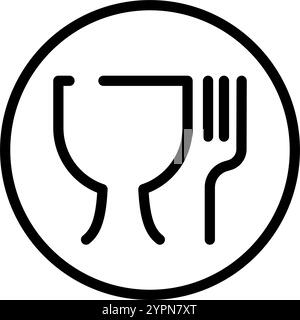 Lebensmitteltaugliches Vektorsymbol. Lebensmitteltaugliches Material Stock Vektor