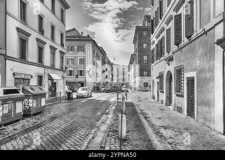 ROM - 15. MAI: Blick auf das Kolosseum am Ende der Via San Giovanni in Laterano, Rom, Italien, am 15. Mai 2019 Stockfoto