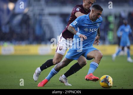 Napolitano von SSC Neapel während der italienischen Serie. A, Saison 2024/25, Fußballspiel zwischen Turin FC und SSC Napoli am 1. Dezember 2024 im Stadio Olimpico Grande Torino, Turin Italien. Foto Nderim Kaceli Stockfoto